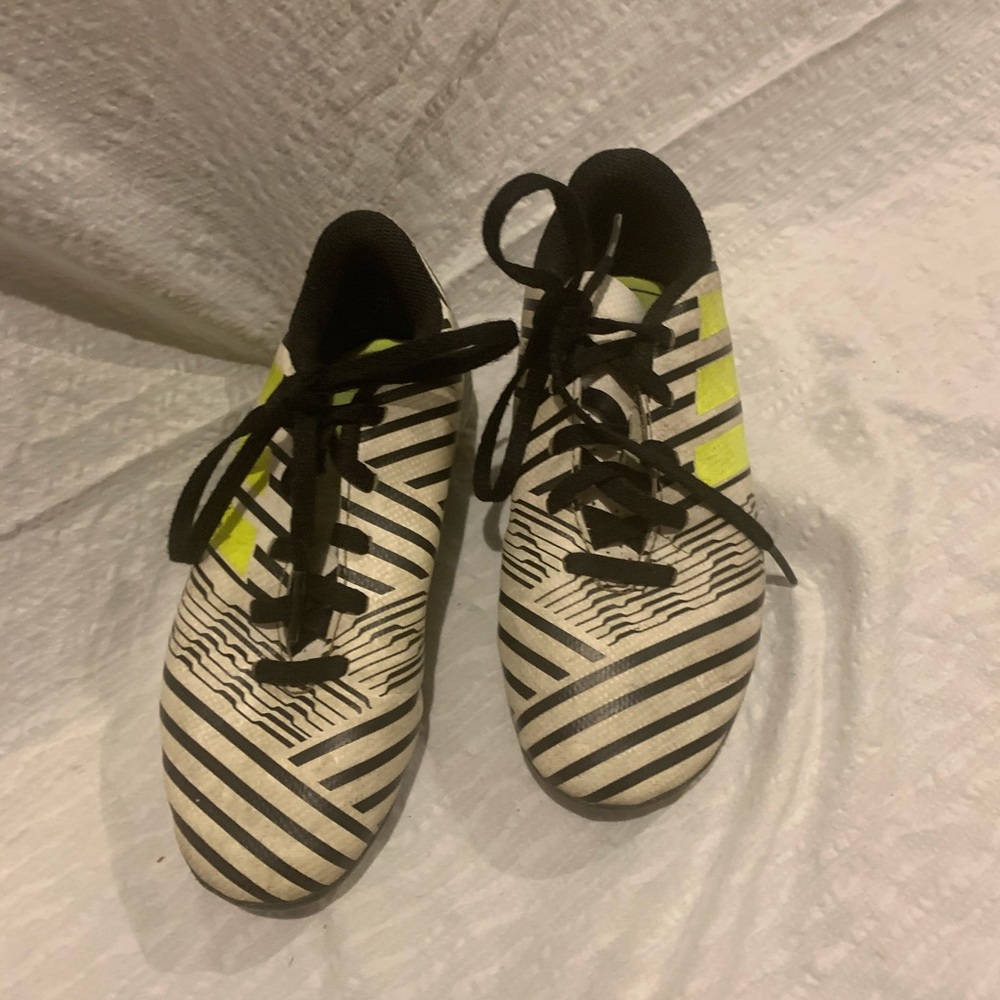 Kids adidas soccer cleats.